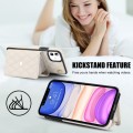 For iPhone 11 Crossbody Rhombic Horizontal Wallet Leather Phone Case(White)