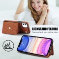 For iPhone 11 Crossbody Rhombic Horizontal Wallet Leather Phone Case(Brown)