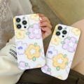 For iPhone 15 Pro Max PC Phone Case(Yellow Purple Flowers)