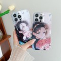 For iPhone 15 Pro Max PC Phone Case(Holding Lilies)