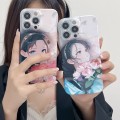 For iPhone 15 Pro Max PC Phone Case(Holding Roses)