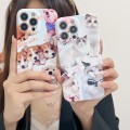 For iPhone 15 Pro PC Phone Case(White Cat)