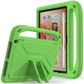 For Amazon Kindle Fire HD 10 2023 Handle EVA Shockproof Tablet Case with Holder(Green)