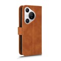 For Huawei Pura 70 Skin Feel Magnetic Flip Leather Phone Case(Brown)