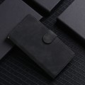 For Motorola Moto G34 5G Skin Feel Magnetic Flip Leather Phone Case(Black)