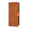 For Honor 100 Pro 5G Skin Feel Magnetic Flip Leather Phone Case(Brown)