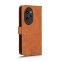 For Honor 100 Pro 5G Skin Feel Magnetic Flip Leather Phone Case(Brown)