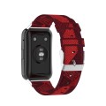 For Huawei Watch Fit Special Edition Nylon Braided Watch Band(Red)