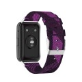 For Huawei Watch Fit Special Edition Nylon Braided Watch Band(Purple)