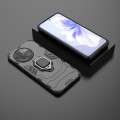 For vivo S18E 5G Shockproof PC + TPU Holder Phone Case(Black)
