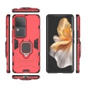 For vivo S18 5G Shockproof PC + TPU Holder Phone Case(Red)