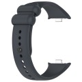 For Xiaomi Mi Band 8 Pro Solid Color Black Buckle Silicone Watch Band(Dark Grey)