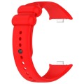 For Xiaomi Mi Band 8 Pro Solid Color Black Buckle Silicone Watch Band(Red)