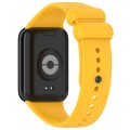 For Xiaomi Mi Band 8 Pro Solid Color Black Buckle Silicone Watch Band(Yellow)