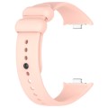 For Xiaomi Mi Band 8 Pro Solid Color Black Buckle Silicone Watch Band(Light Pink)