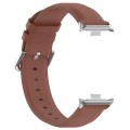 For Xiaomi Mi Band 8 Pro Round Tail Genuine Leather Watch Band(Brown)