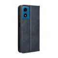 For Motorola Moto G04 / G24 Magnetic Buckle Retro Texture Leather Phone Case(Blue)