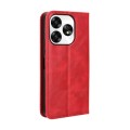 For UMIDIGI A15 / A15C Magnetic Buckle Retro Texture Leather Phone Case(Red)