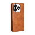 For UMIDIGI A15 / A15C Magnetic Buckle Retro Texture Leather Phone Case(Brown)