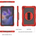 For Samsung Galaxy Tab A9+ 360 Degree Rotation PC Contrast Silicone Tablet Case(Red + Black)