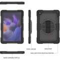 For Samsung Galaxy Tab A9+ 360 Degree Rotation PC Contrast Silicone Tablet Case(Black)