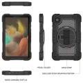 For Samsung Galaxy Tab A9 360 Degree Rotation PC Contrast Silicone Tablet Case(Black)