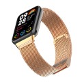 For Xiaomi Mi Band 8 Pro 18mm Steel Mesh Buckle Metal Watch Band(Rose Gold)