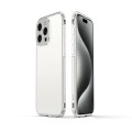 For iPhone 15 Pro Max Aurora Series Lens Protector + Metal Frame Phone Case(Silver)