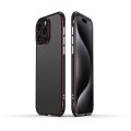 For iPhone 15 Pro Max Aurora Series Lens Protector + Metal Frame Phone Case(Black Red)