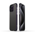 For iPhone 15 Pro Max Aurora Series Lens Protector + Metal Frame Phone Case(Black Purple)