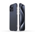 For iPhone 15 Pro Max Aurora Series Lens Protector + Metal Frame Phone Case(Blue Silver)