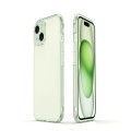 For iPhone 15 Plus Aurora Series Lens Protector + Metal Frame Phone Case(Green Silver)