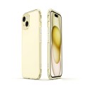 For iPhone 15 Aurora Series Lens Protector + Metal Frame Phone Case(Gold Silver)