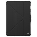For Samsung Galaxy Tab S9 FE+ NILLKIN Bumper Pro Multi-angle Folding Style Tablet Leather Case(Black
