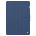 For Samsung Galaxy Tab S9 FE+ NILLKIN Bumper Pro Multi-angle Folding Style Tablet Leather Case(Blue)