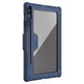 For Samsung Galaxy Tab S9 FE+ NILLKIN Bumper Pro Multi-angle Folding Style Tablet Leather Case(Blue)