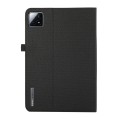 For Xiaomi Pad 6S Pro 12.4 Fabric Leather Tablet Case(Black)