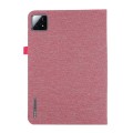 For Xiaomi Pad 6S Pro 12.4 Fabric Leather Tablet Case(Rose Red)