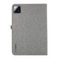 For Xiaomi Pad 6S Pro 12.4 Fabric Leather Tablet Case(Grey)