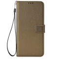 For iPhone 15 Pro Diamond Texture Leather Phone Case(Brown)