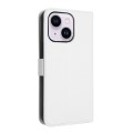 For iPhone 15 Diamond Texture Leather Phone Case(White)