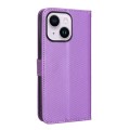 For iPhone 15 Diamond Texture Leather Phone Case(Purple)