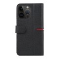 For iPhone 15 Pro Max GEBEI Top-grain Horizontal Flip Leather Phone Case(Black)