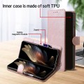For Samsung Galaxy Z Fold4 5G Skin Feeling Oil Leather Texture PU + TPU Phone Case(Champagne)