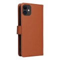 For iPhone 11 BETOPNICE BN-005 2 in 1 Detachable Imitate Genuine Leather Phone Case(Brown)