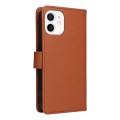 For iPhone 12 mini BETOPNICE BN-005 2 in 1 Detachable Imitate Genuine Leather Phone Case(Brown)