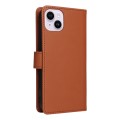 For iPhone 14 Plus BETOPNICE BN-005 2 in 1 Detachable Imitate Genuine Leather Phone Case(Brown)