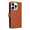 For iPhone 14 Pro BETOPNICE BN-005 2 in 1 Detachable Imitate Genuine Leather Phone Case(Brown)