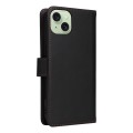 For iPhone 15 Plus BETOPNICE BN-005 2 in 1 Detachable Imitate Genuine Leather Phone Case(Black)