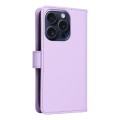 For iPhone 15 Pro BETOPNICE BN-005 2 in 1 Detachable Imitate Genuine Leather Phone Case(Light Purple